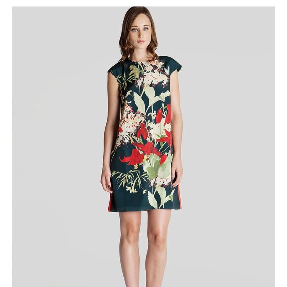 Ted Baker Harleem Fourties Bloom Pleaded Dress Size 2 (6/US) - Picture 2 of 10
